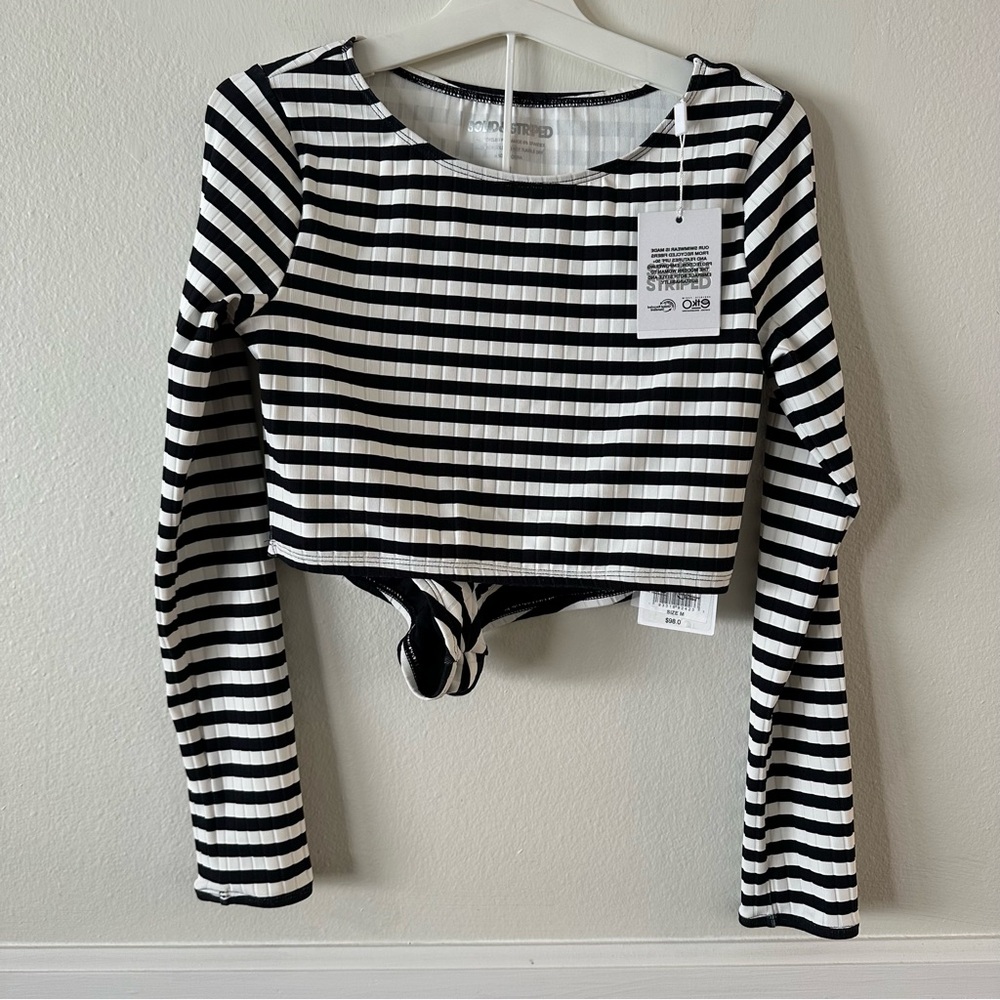 2 Piece SOLID & STRIPED Swim Set - Picture 3 of 10